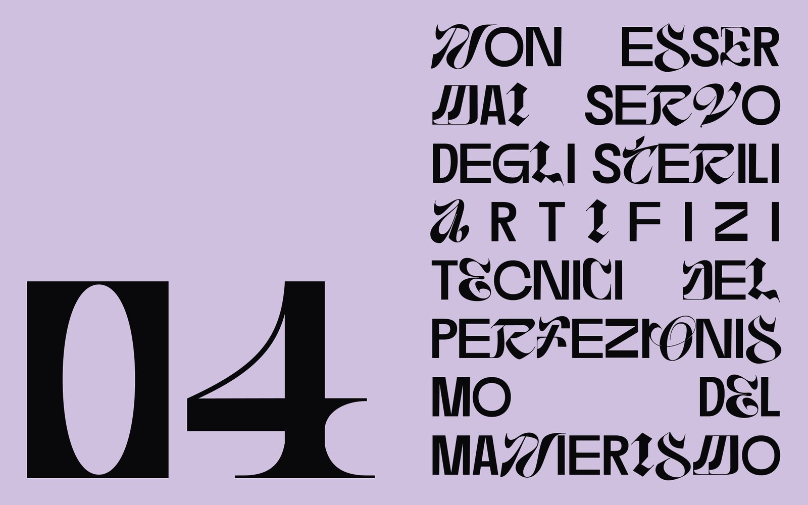 Divino Design comandamento 4 - ribellione tipografica graphic design