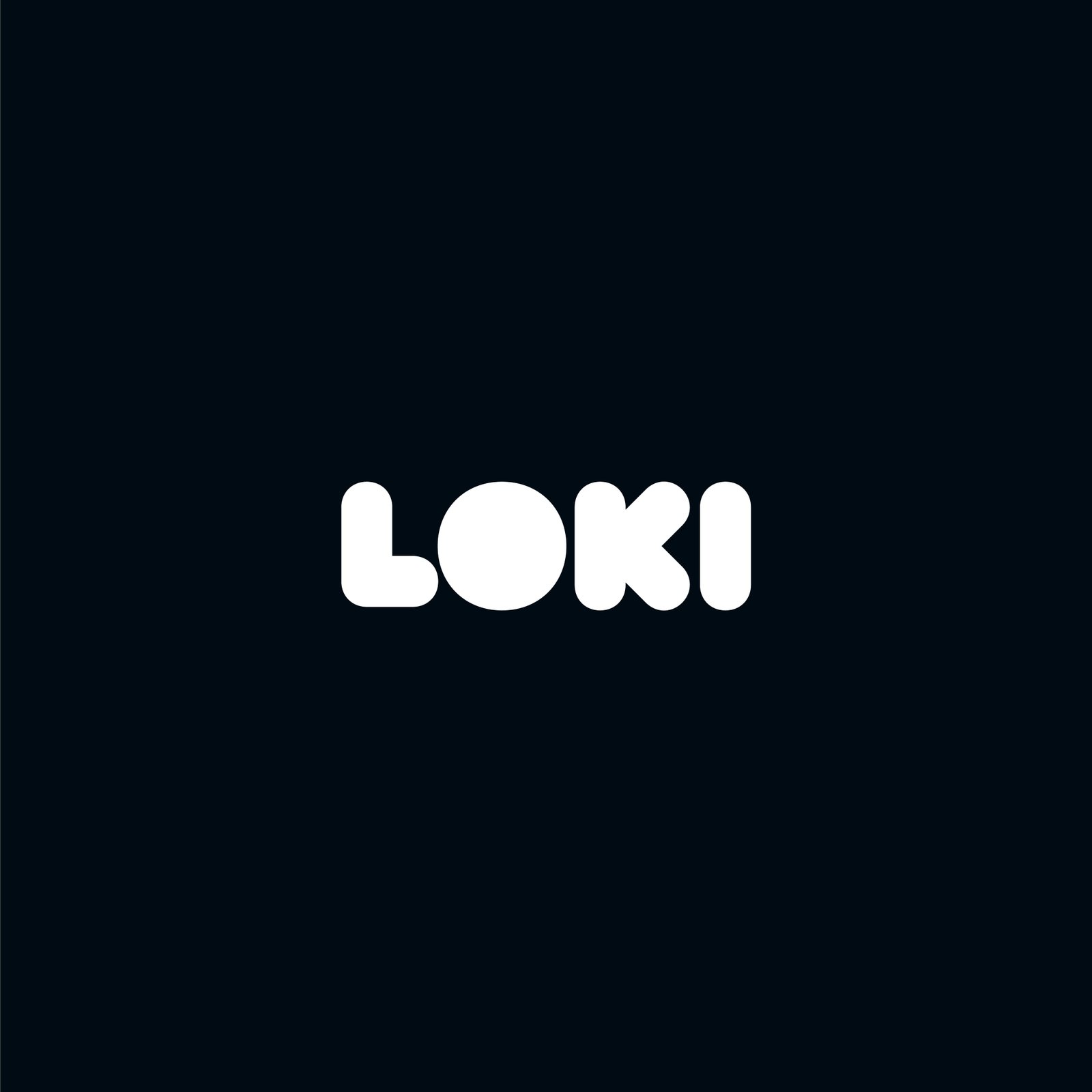 Logo LOKI versione negativa - visual identity design